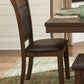 Transitional 6pc Dining Set Table with Self-Storing Leaf Bench Upholstered 4x Side Chairs Light Rustic Brown Finish Dining Room Furniture