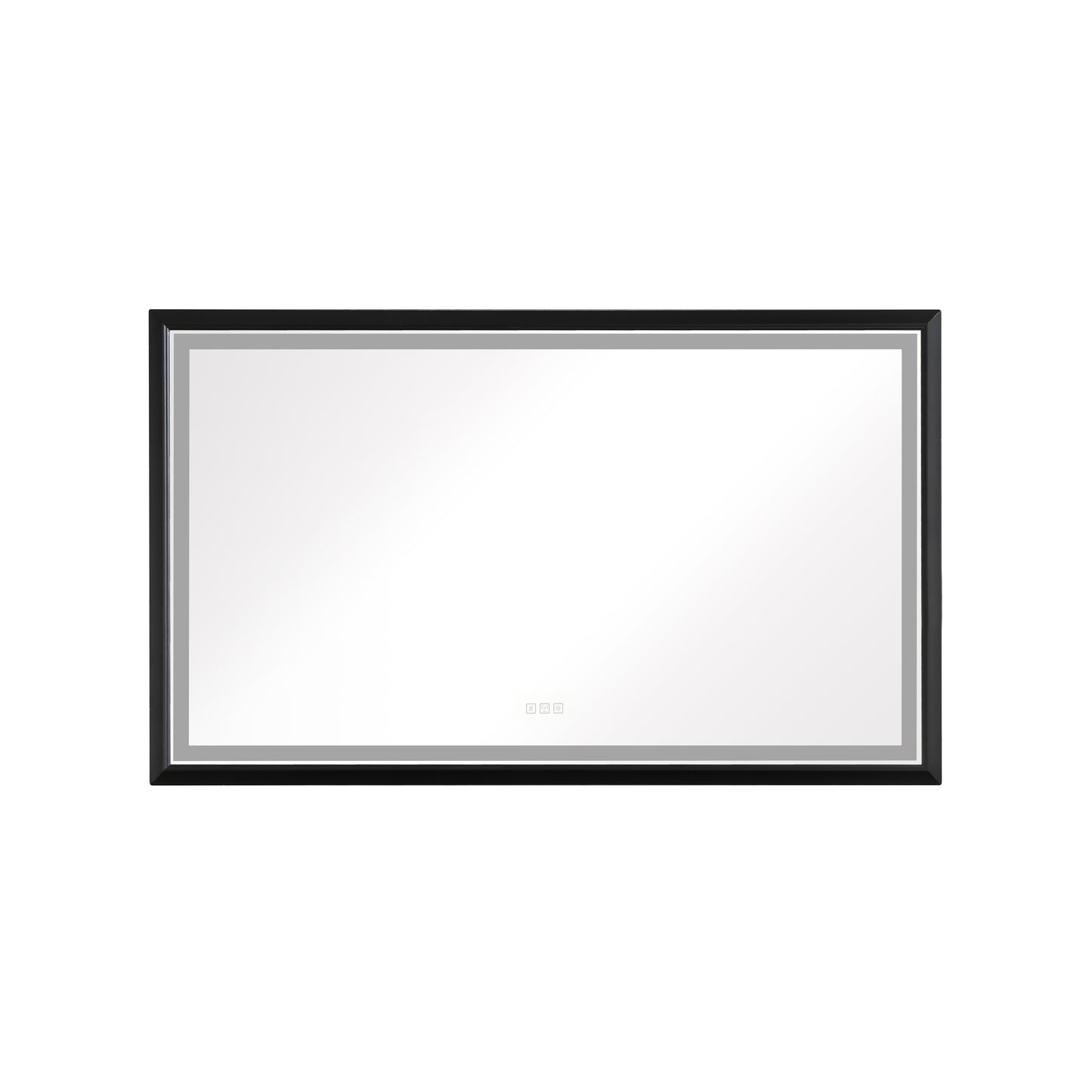 72in. W x 36in. H Oversized Rectangular Black Framed LED Mirror Anti-Fog Dimmable Wall Mount Bathroom Vanity Mirror  HD Wall Mirror Kit For Gym And Dance Studio 36X 72Inches With Safety Ba