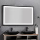 72in. W x 36in. H Oversized Rectangular Black Framed LED Mirror Anti-Fog Dimmable Wall Mount Bathroom Vanity Mirror  HD Wall Mirror Kit For Gym And Dance Studio 36X 72Inches With Safety Ba