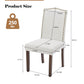 Modern Armless Dining Chairs With Upholstered Fabric, Beige, 2-Piece