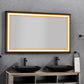 72in. W x 36in. H Oversized Rectangular Black Framed LED Mirror Anti-Fog Dimmable Wall Mount Bathroom Vanity Mirror  HD Wall Mirror Kit For Gym And Dance Studio 36X 72Inches With Safety Ba