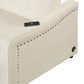 Cream Color Velvet Convertible Sleeper Bed, Adjustable Sofa, with Dual USB Ports