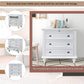 Traditional White Wood 3-Drawer Dresser Cabinet, With Pull-Out Table
