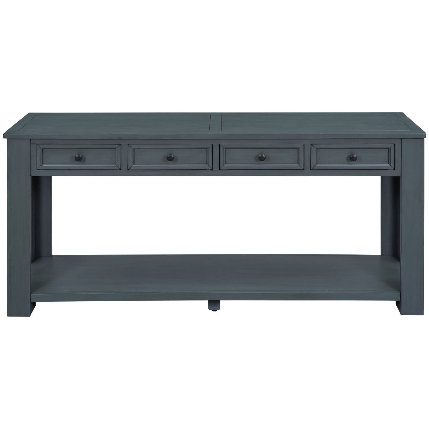 Navy Console Table / Sofa Table/Accent Table with Drawers and Bottom Shelf
