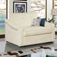 Cream Color Velvet Convertible Sleeper Bed, Adjustable Sofa, with Dual USB Ports