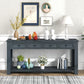 Navy Console Table / Sofa Table/Accent Table with Drawers and Bottom Shelf