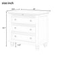 Black 3-Drawer Wood Dresser Cabinet End Table with Pull out Tray