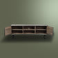TV Stand, Entertainment Center 2-DOOR 2-Open Shelves Holds up to 65"