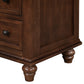 Brown 3-Drawer Storage Wood Cabinet, End Table with Pull out Tray